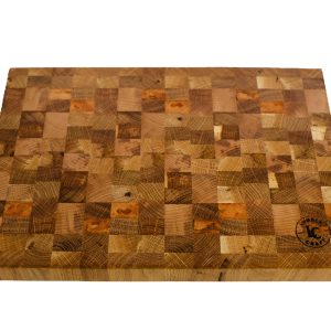 Tocator end grain din lemn de stejar, cires si fag